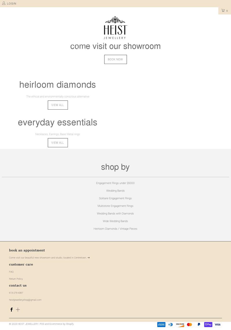 myheistjewellery.com shopify website screenshot