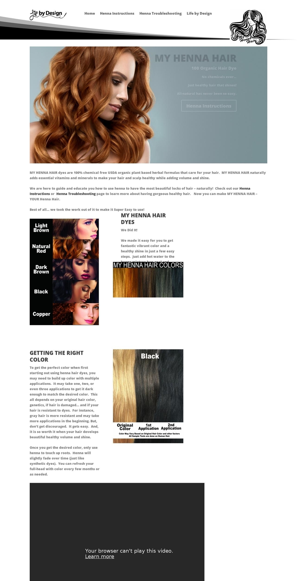 myhennahair.com — Shopify storefront screenshot