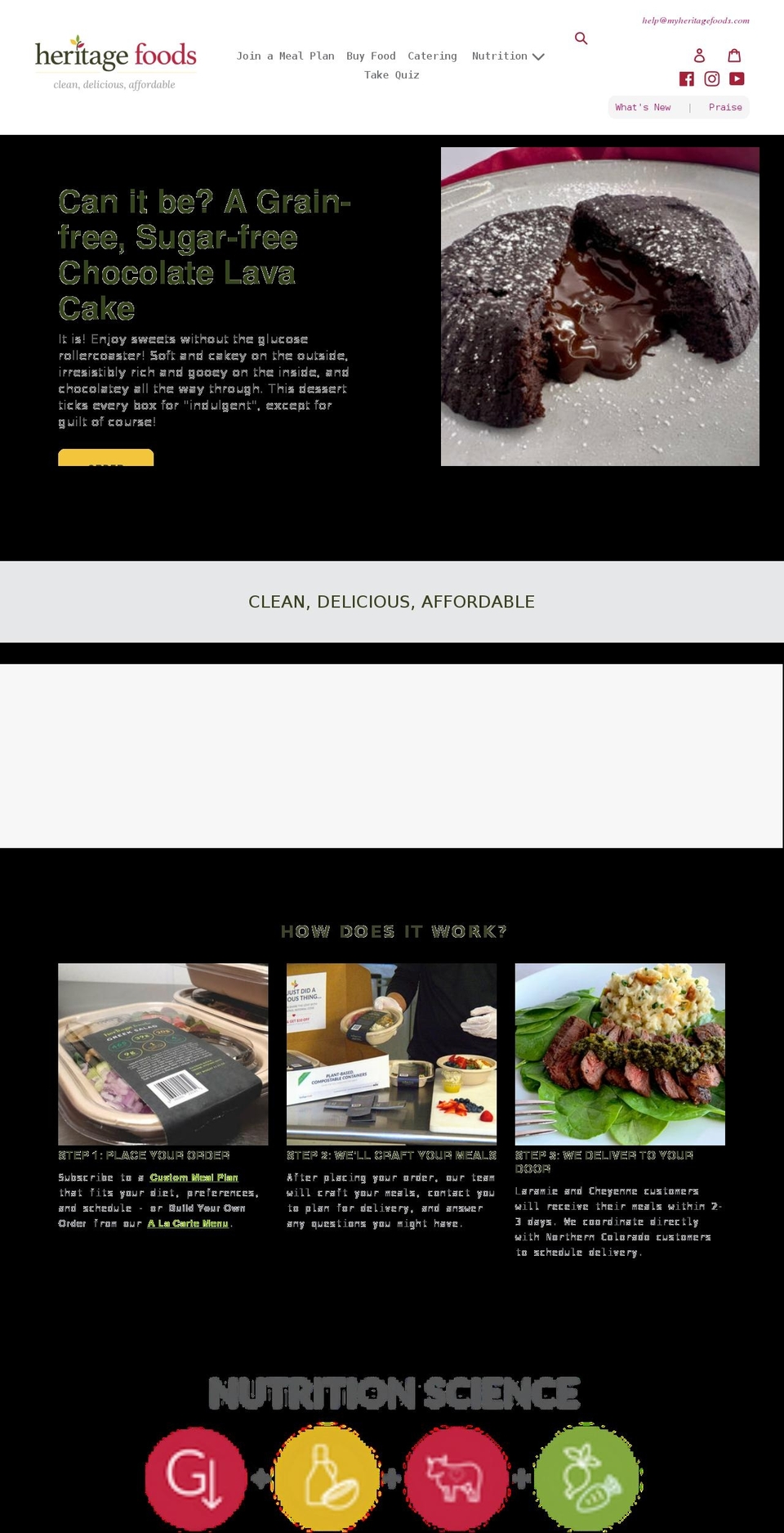 myheritagefoods.com shopify website screenshot