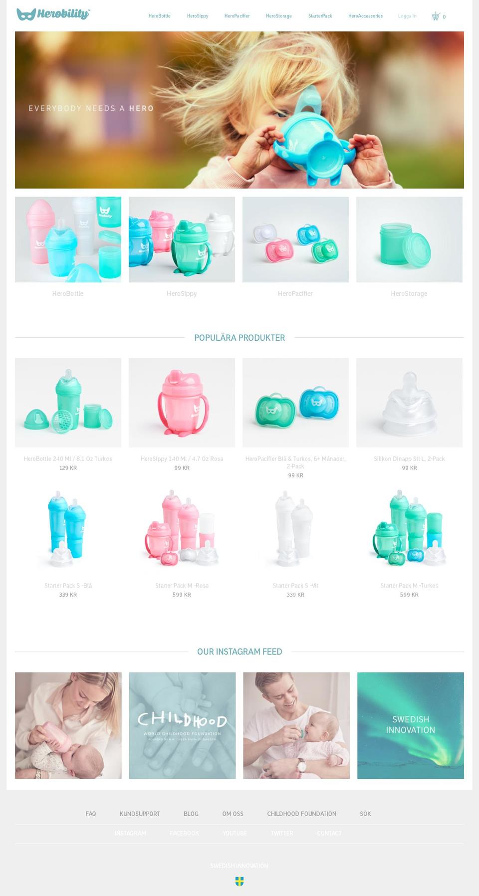myheroworld.com shopify website screenshot