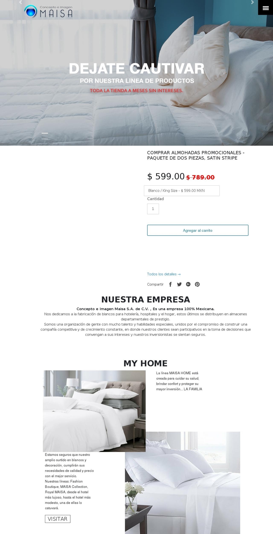 myhome-maisa.com shopify website screenshot