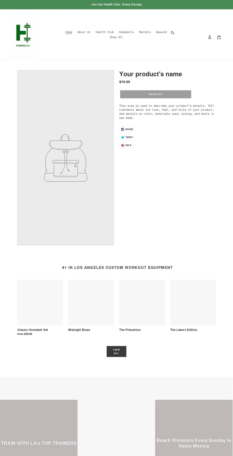 myhomebells.com shopify website screenshot