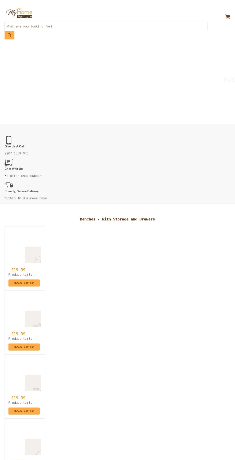 myhomefurniture.co.uk shopify website screenshot