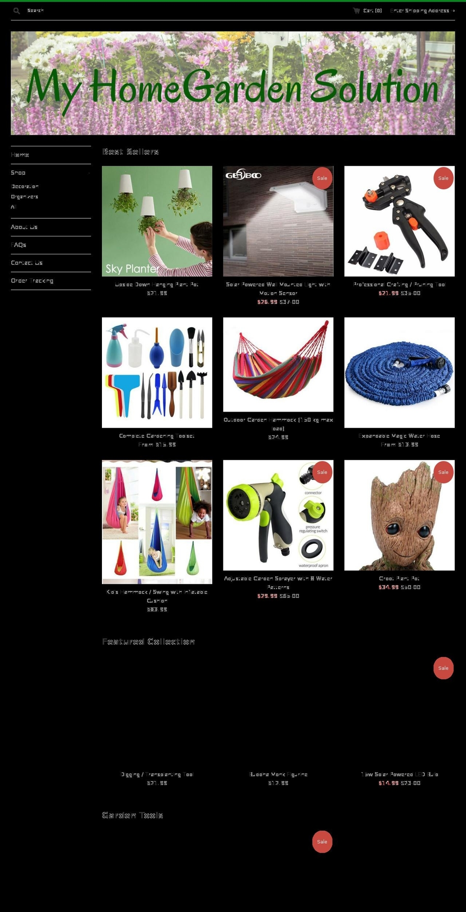 myhomegardensolution.com shopify website screenshot
