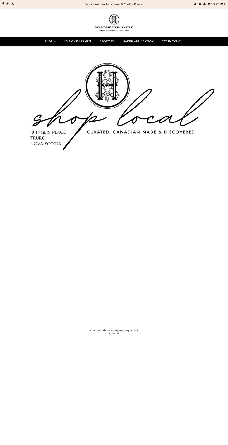 myhomemercantile.com — Shopify storefront screenshot