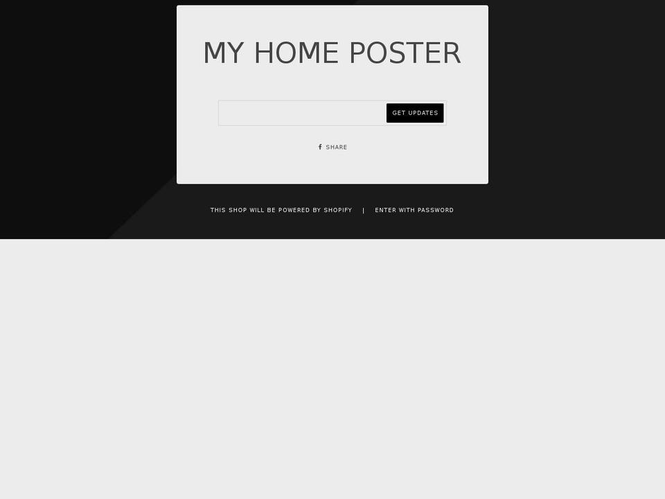 myhomeposter.com — Shopify storefront screenshot