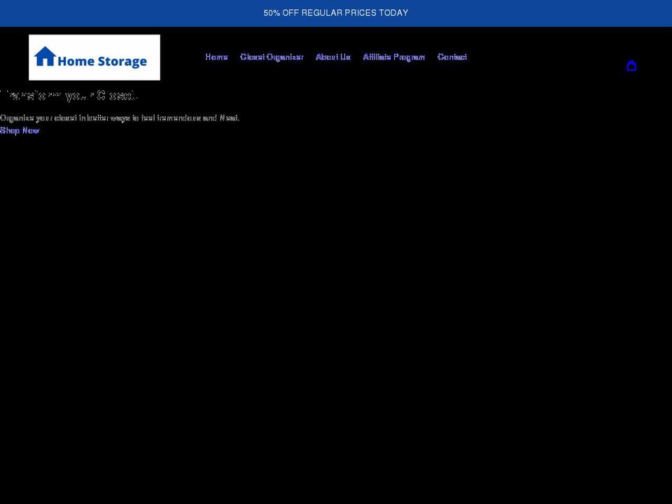 myhomestorageco.com shopify website screenshot