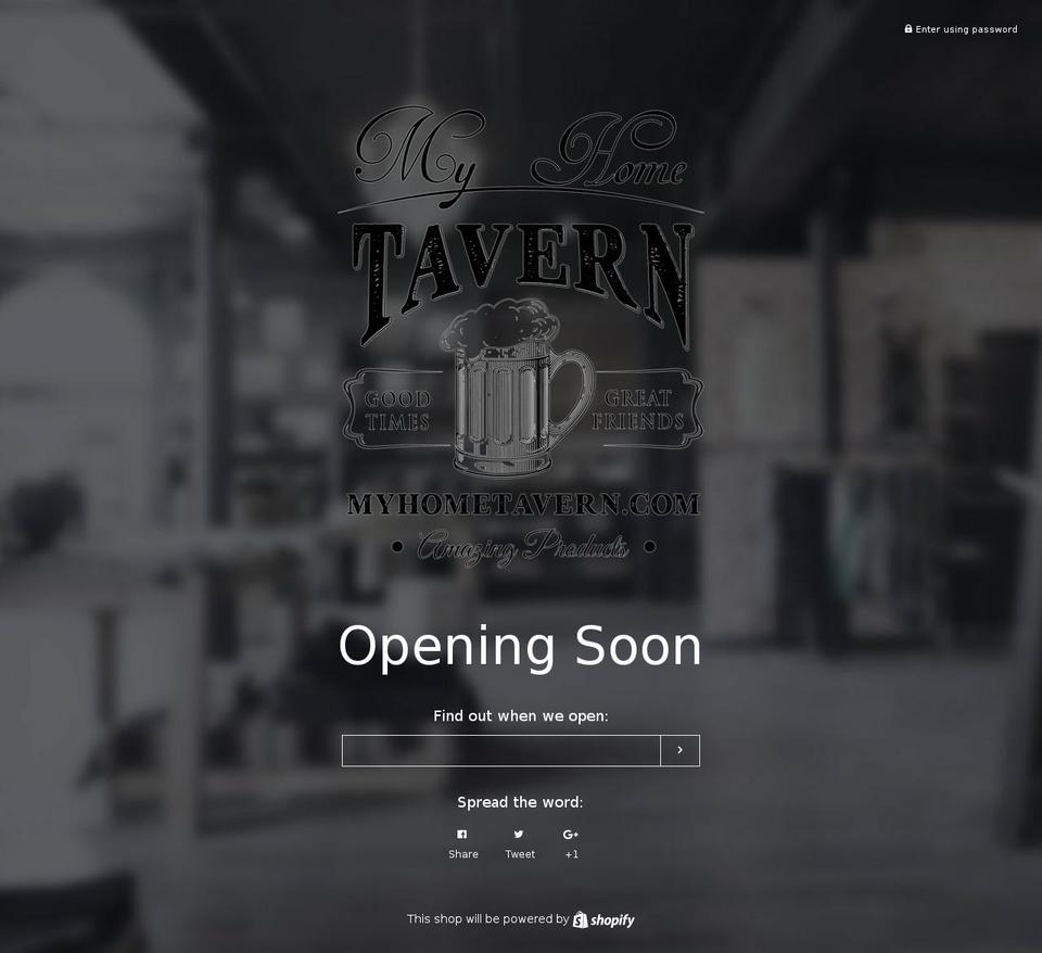 Homey Shopify theme site example myhometavern.com