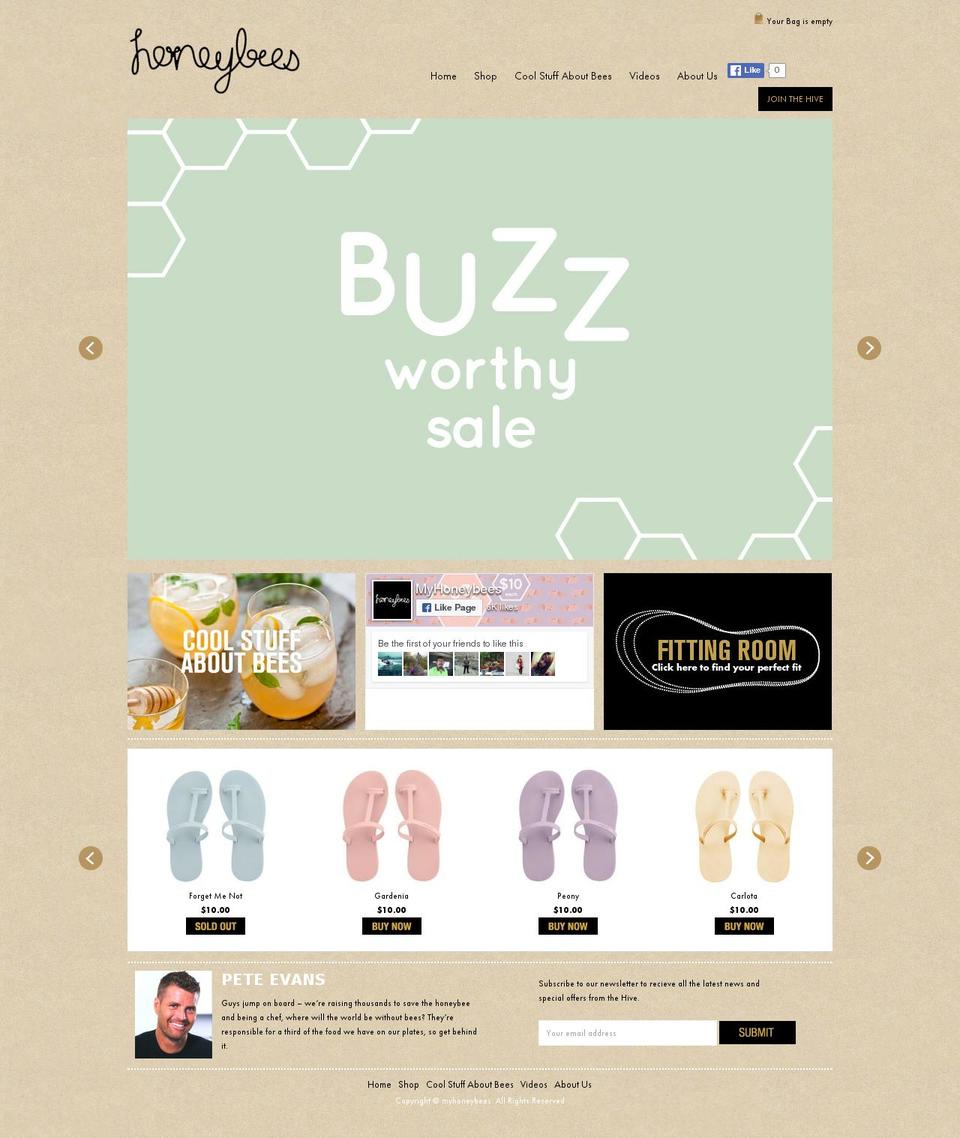 Main Theme Shopify theme site example myhoneybees.com.au