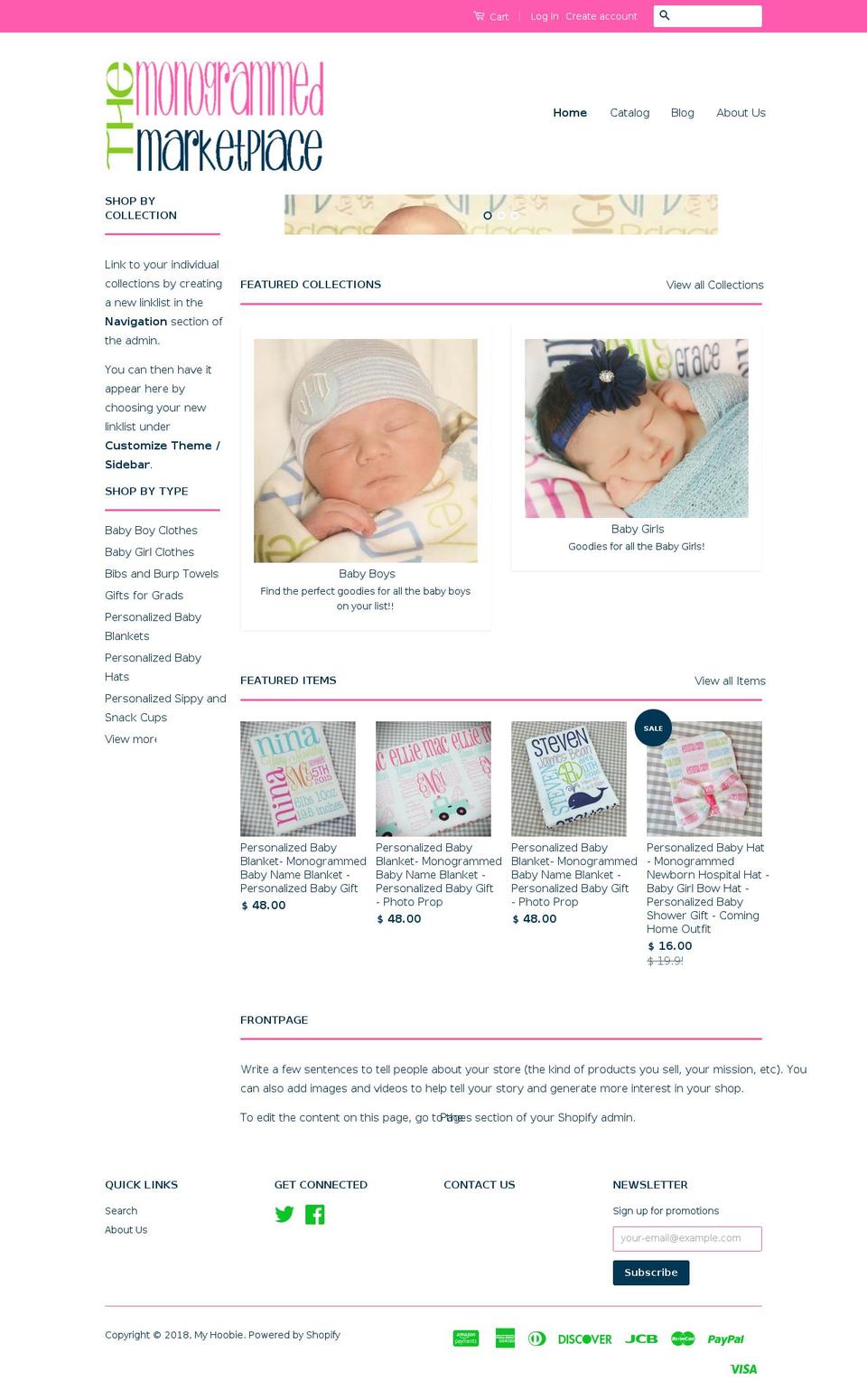 myhoobie.com shopify website screenshot