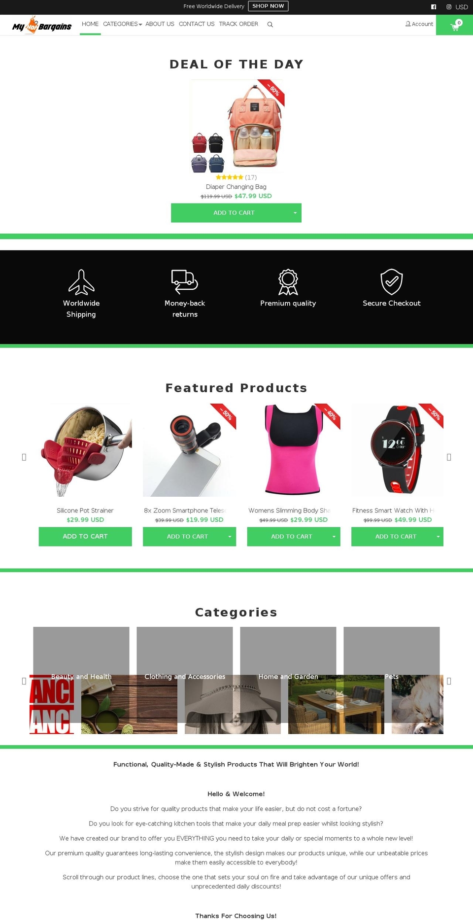 konversion-theme Shopify theme site example myhotbargains.com