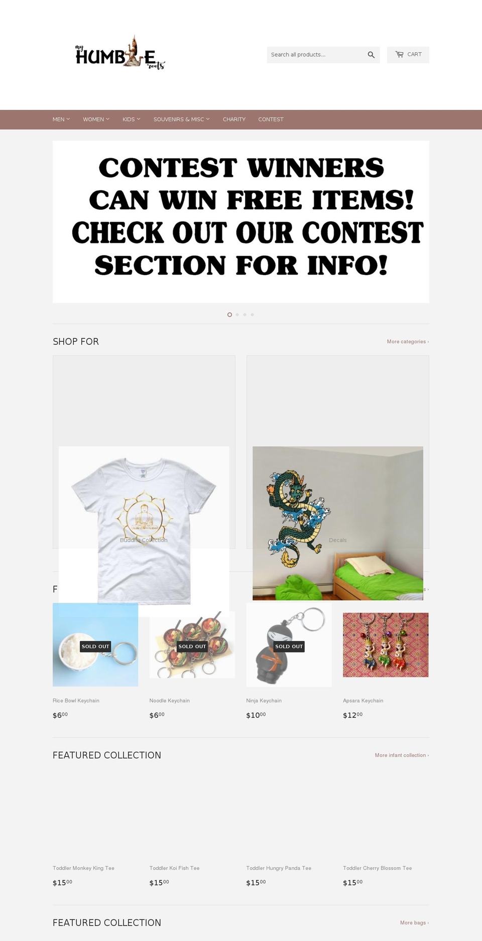myhumbleroots.com — Shopify storefront screenshot