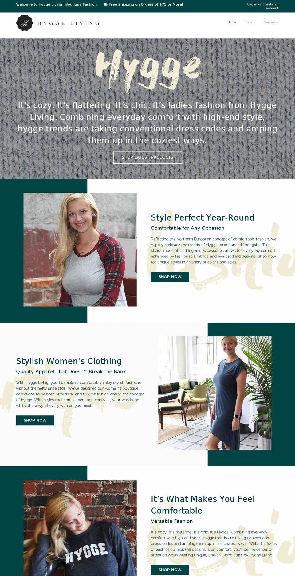 myhyggeliving.net shopify website screenshot