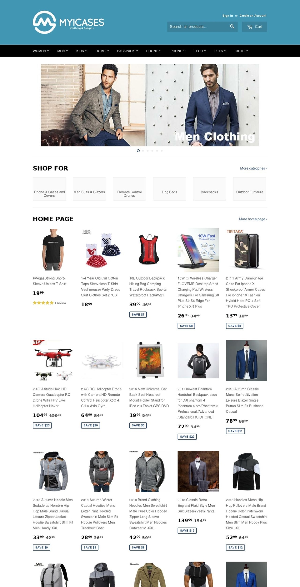 myicases.com — Shopify storefront screenshot