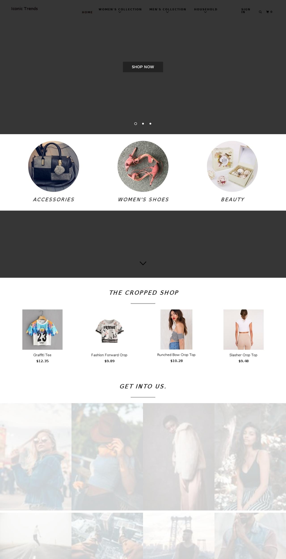 myiconictrends.com — Shopify storefront screenshot