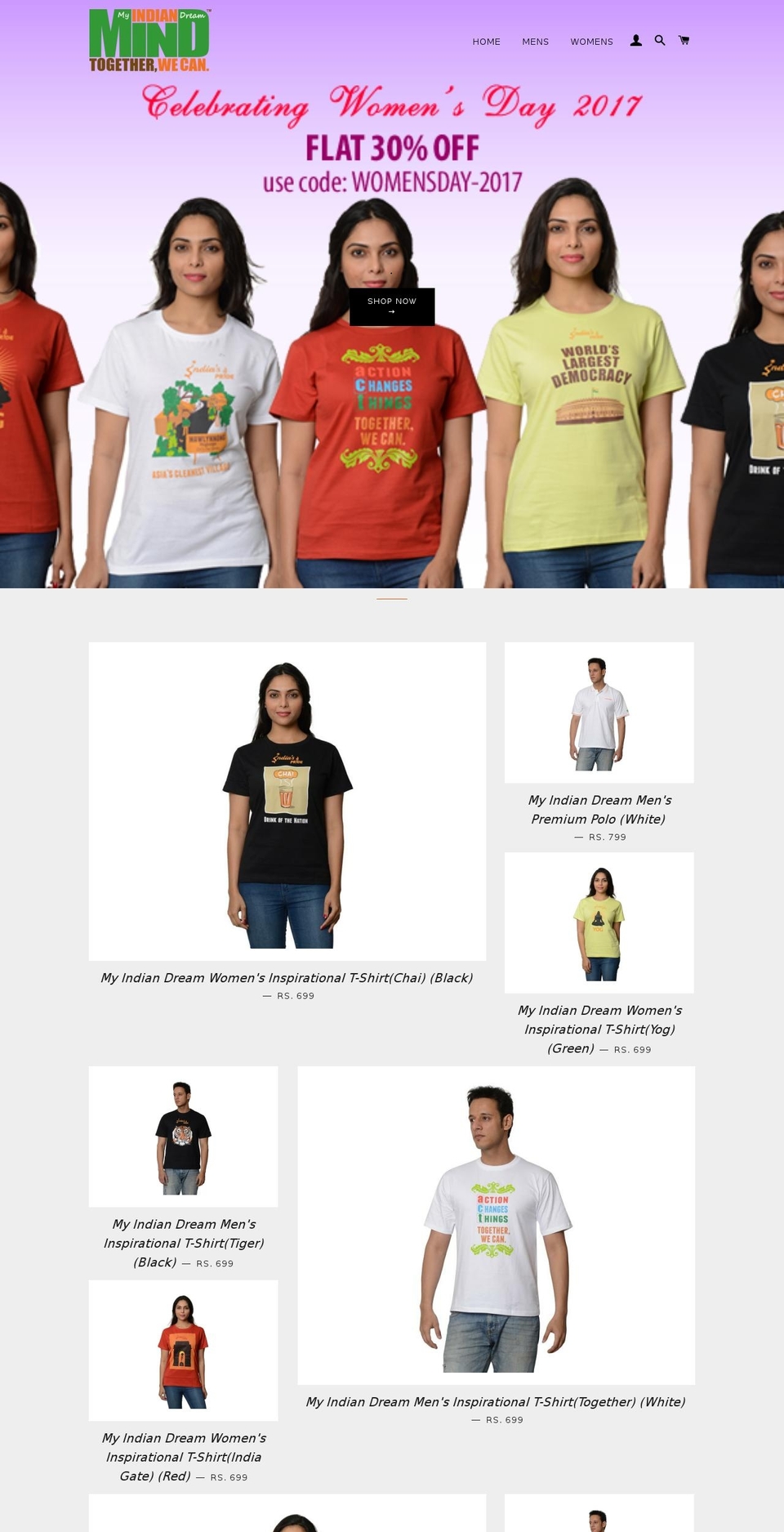 myindiandream.com shopify website screenshot