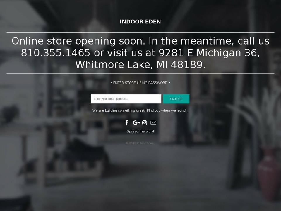 myindooreden.com — Shopify storefront screenshot
