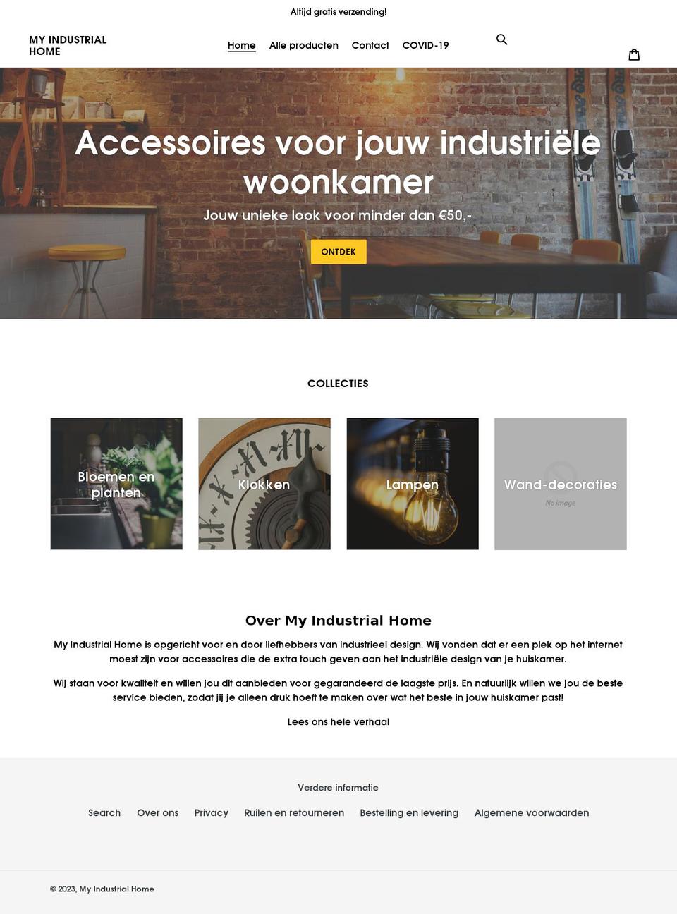 myindustrialhome.com shopify website screenshot