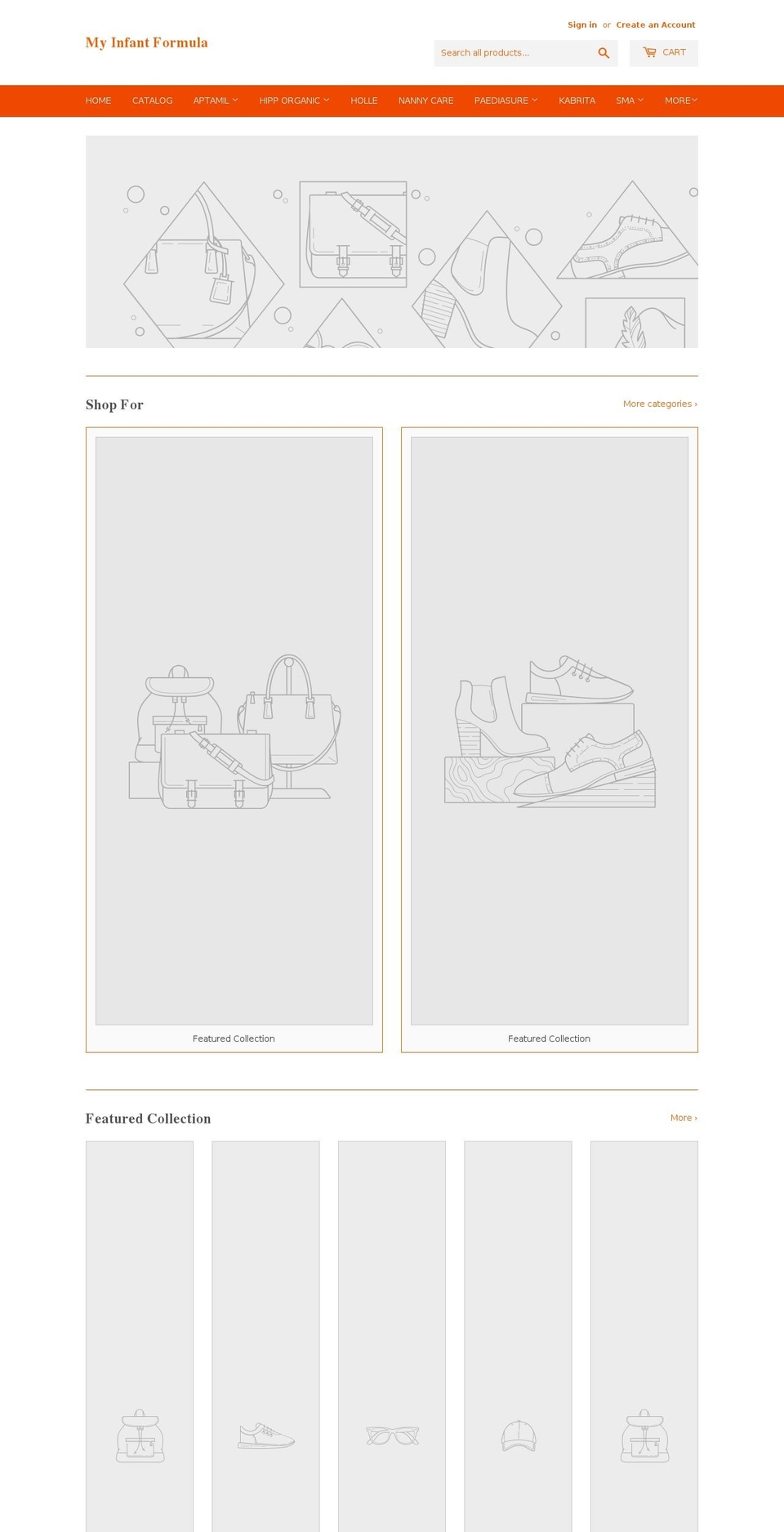 myinfantformula.com — Shopify storefront screenshot