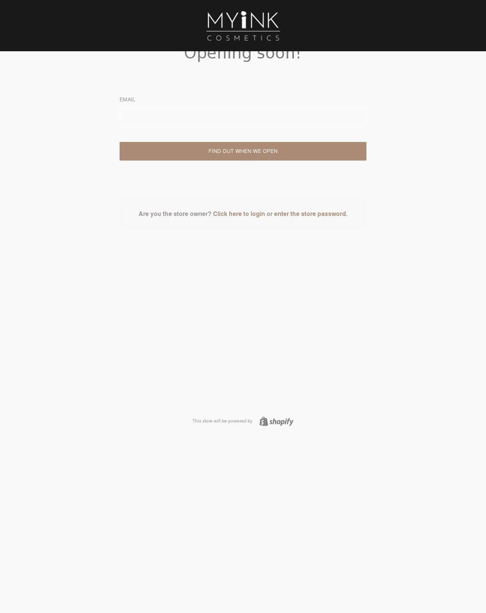 myinkcosmetics.com — Shopify storefront screenshot
