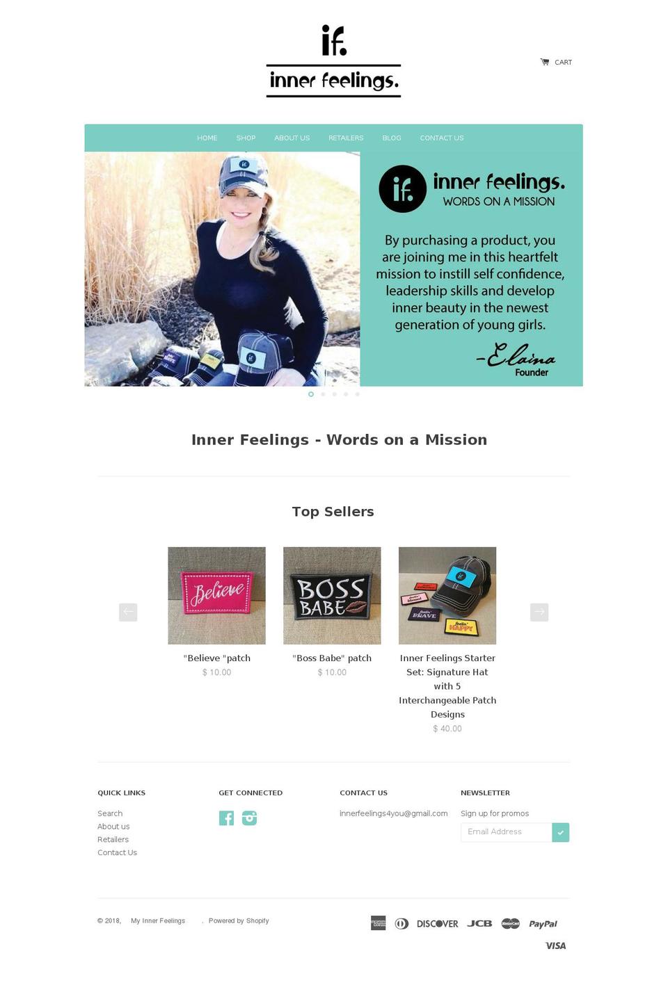 myinnerfeelings.com — Shopify storefront screenshot