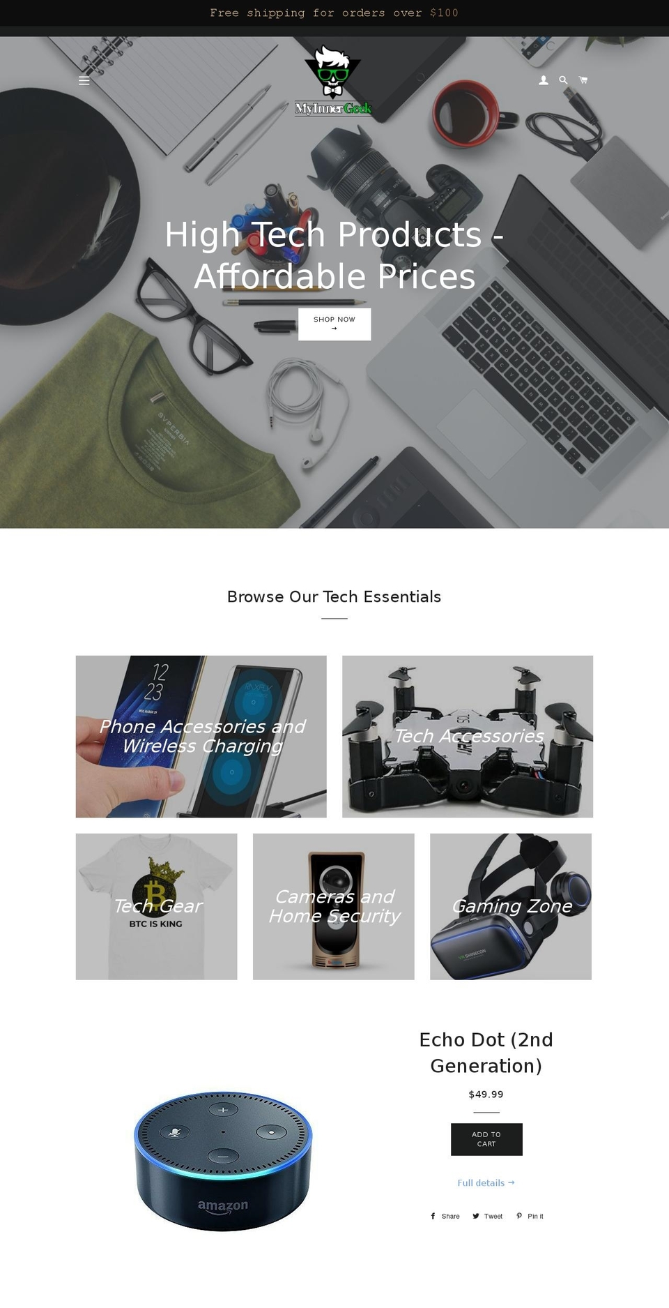 myinnergeek.store shopify website screenshot