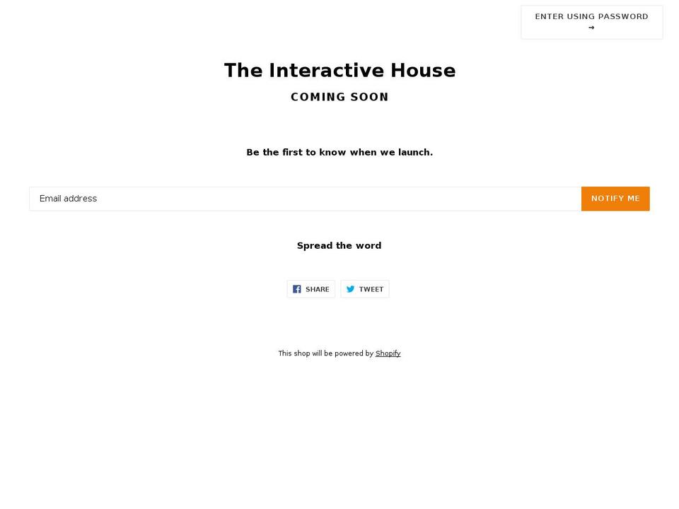 New Debut Shopify theme site example myinteractivehouse.com