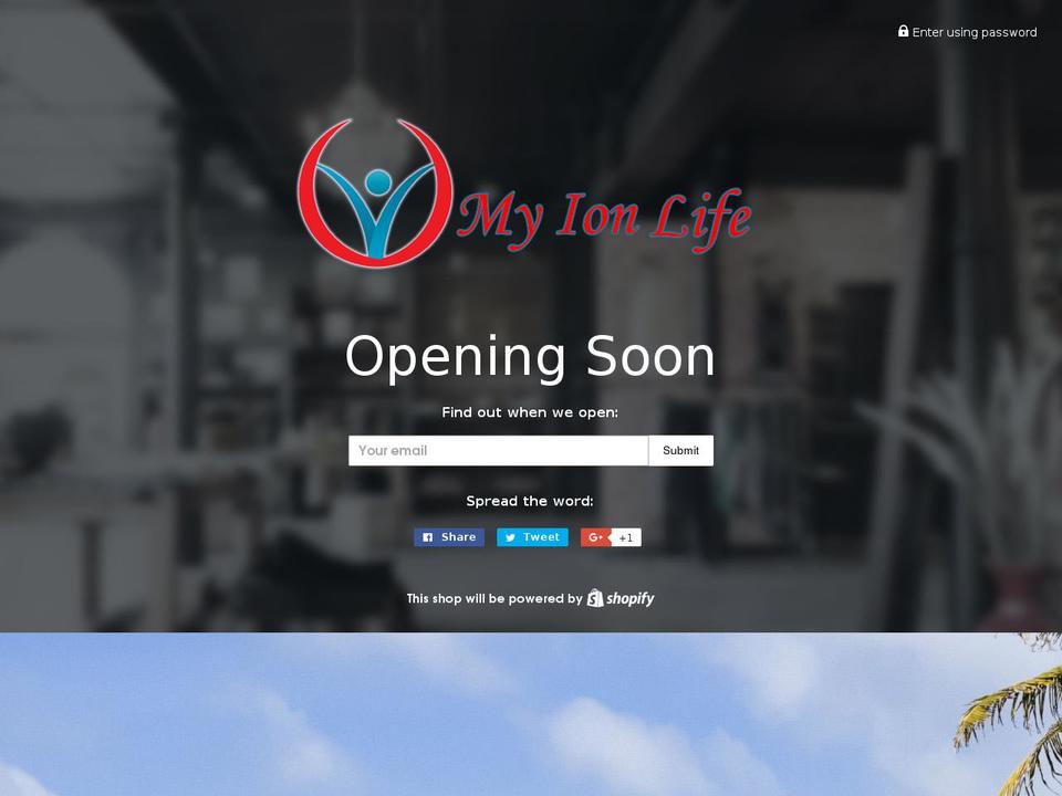 myionlife.com shopify website screenshot
