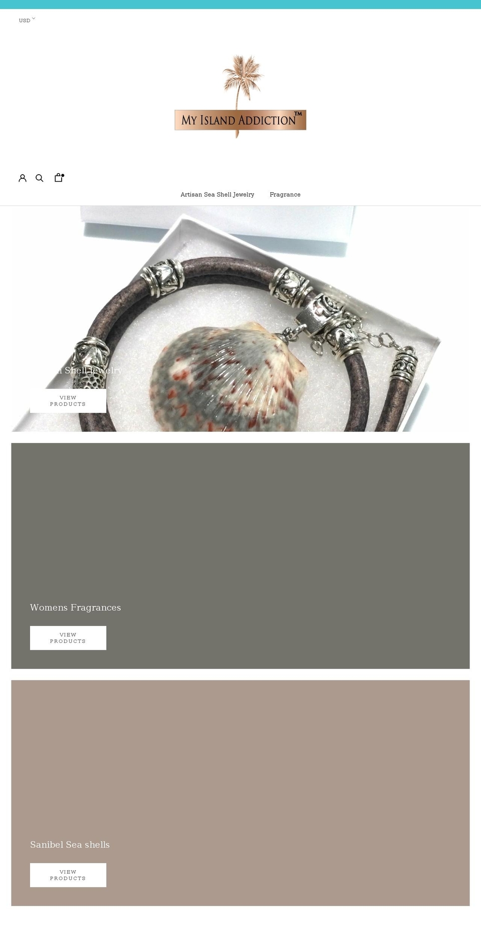 myislandaddiction.com shopify website screenshot