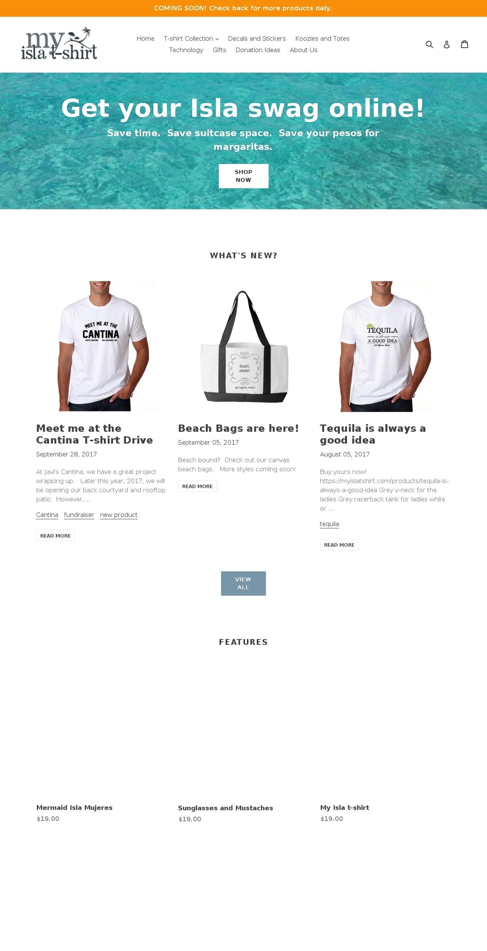 myislatshirt.com — Shopify storefront screenshot
