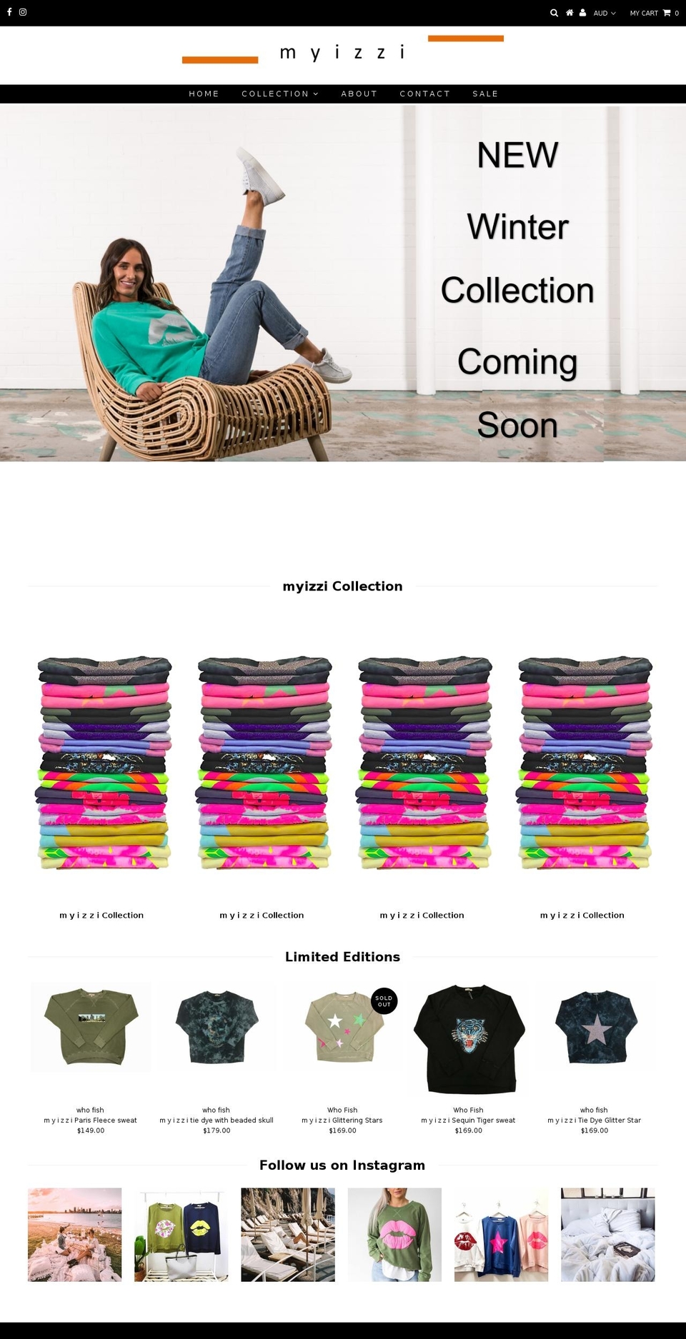 myizzi.net shopify website screenshot