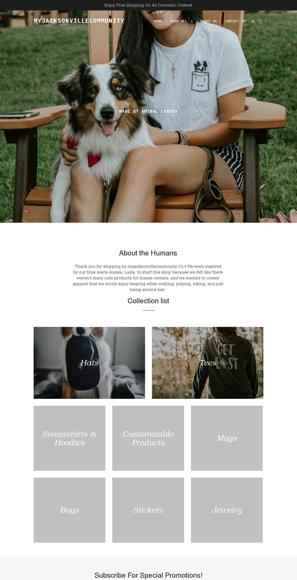 myjacksonvillecommunity.com shopify website screenshot