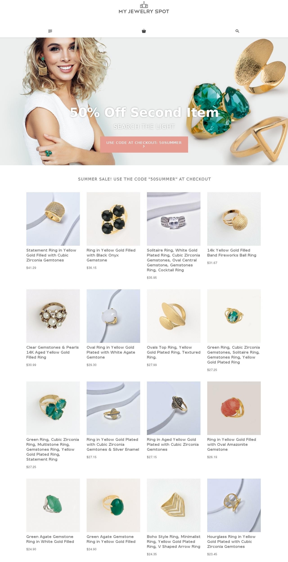 myjeweleryspot.com — Shopify storefront screenshot