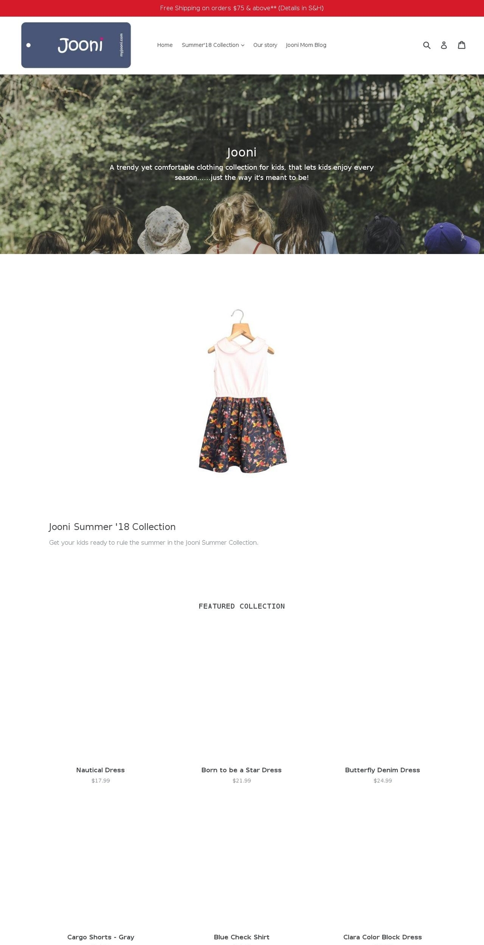 myjooni.com — Shopify storefront screenshot