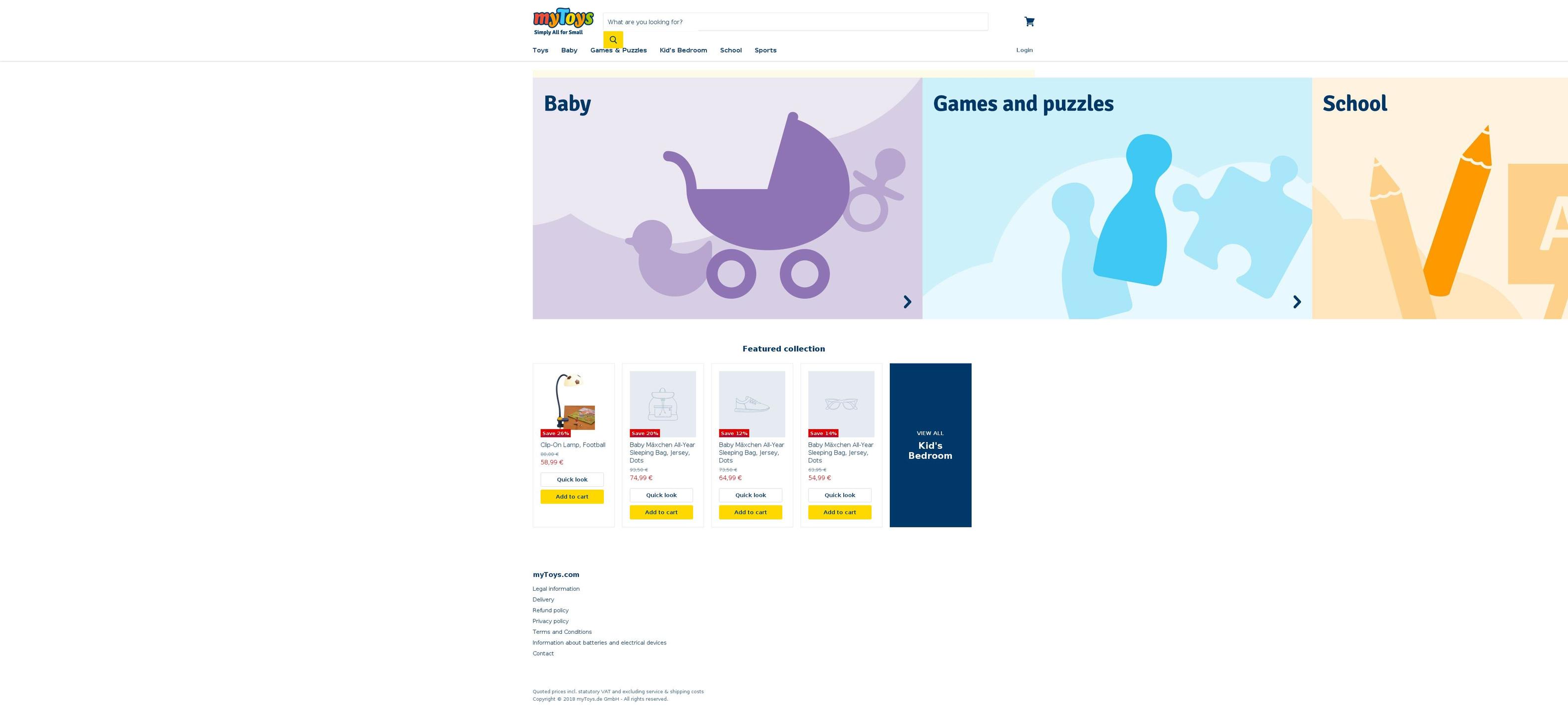 myjunior.com — Shopify storefront screenshot