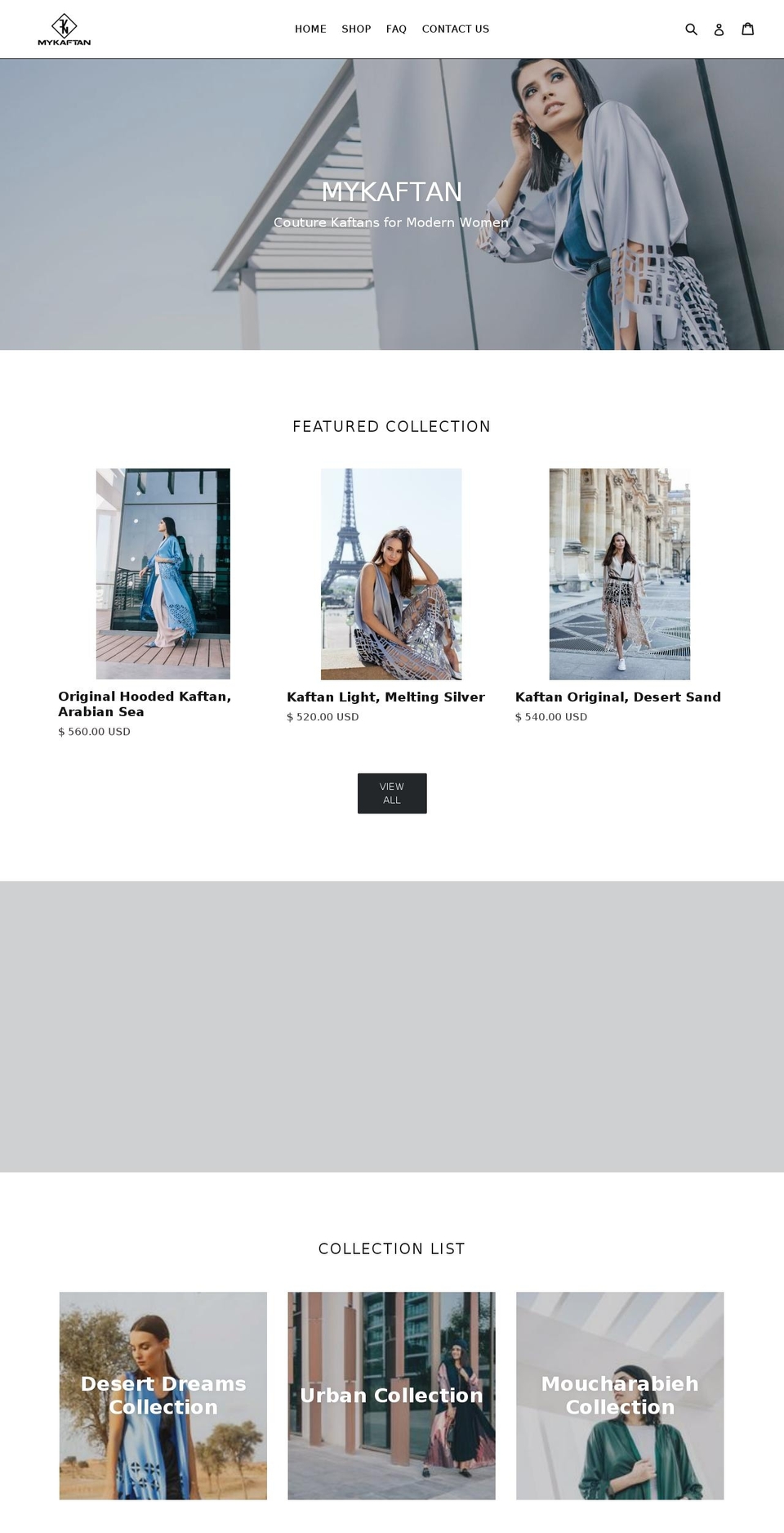 mykaftanstore.com — Shopify storefront screenshot