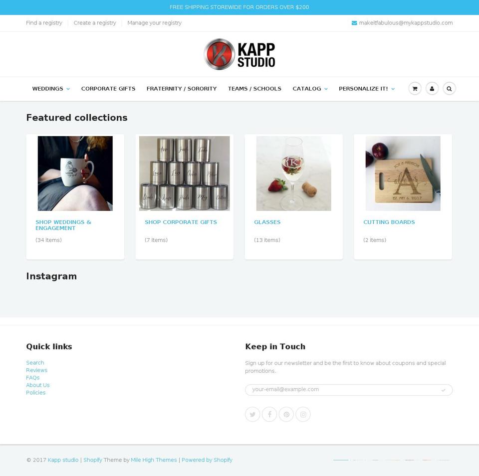 mykappstudio.com shopify website screenshot
