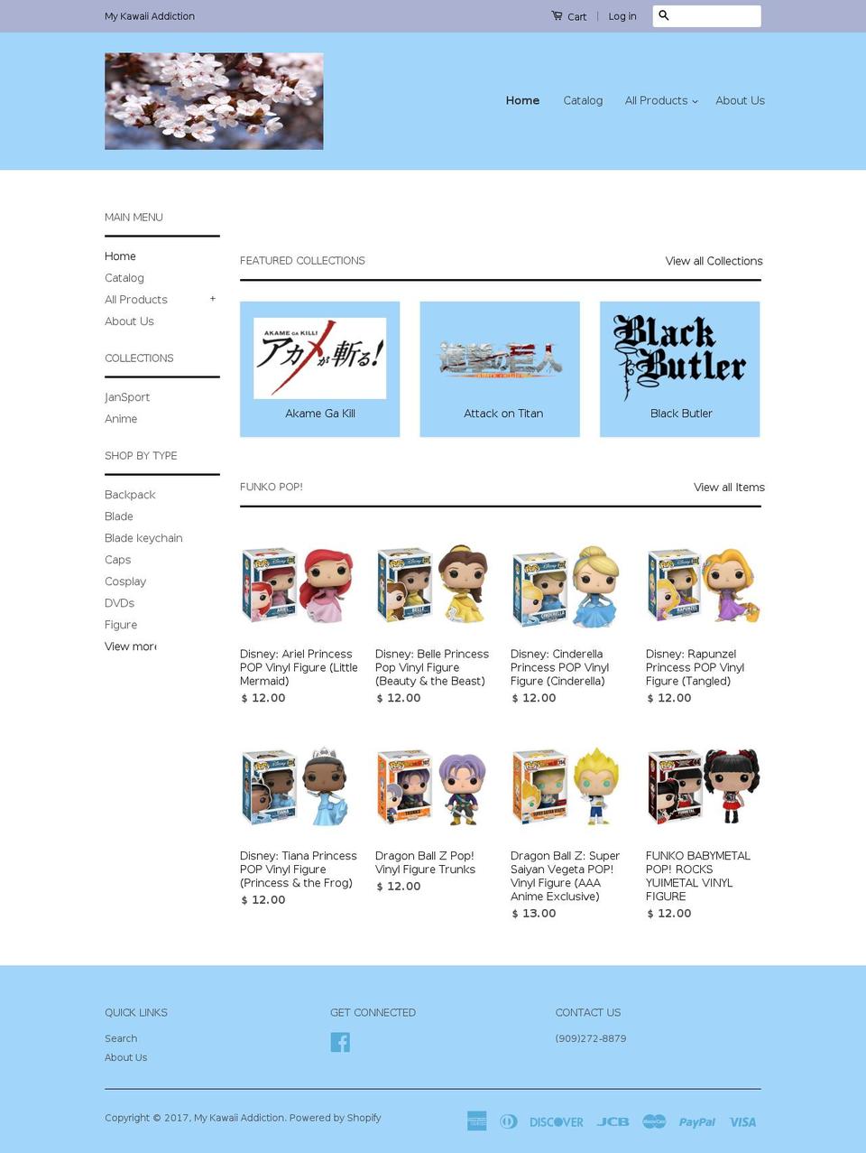 mykawaiiaddiction.com shopify website screenshot