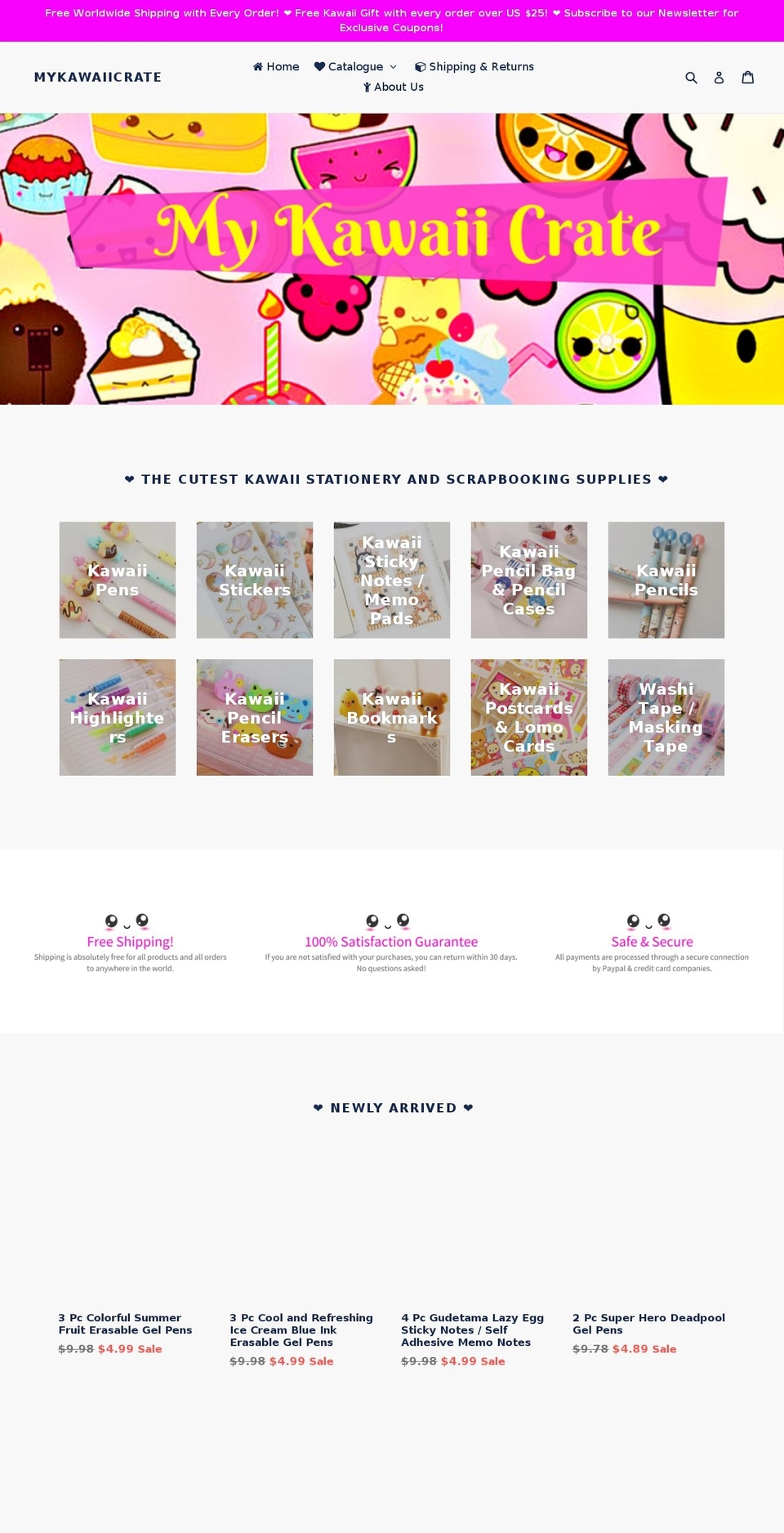 mykawaiicrate.com shopify website screenshot