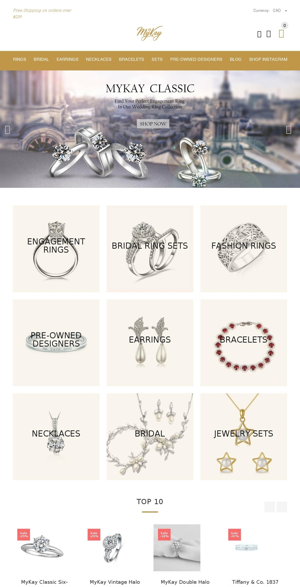 MyKay Live Shopify theme site example mykay-jewellery.myshopify.com