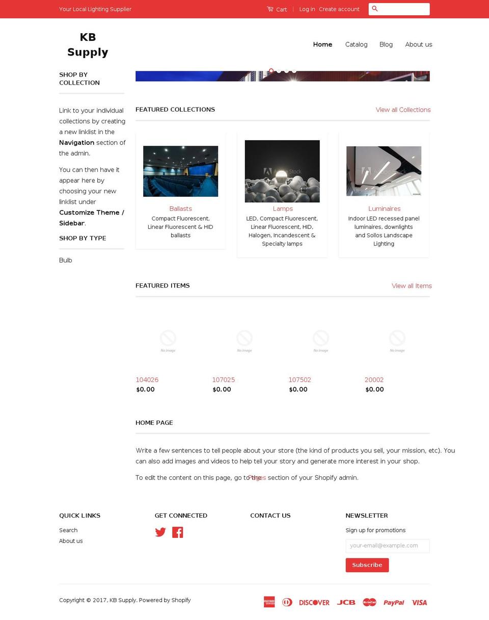 mykbsupply.com shopify website screenshot