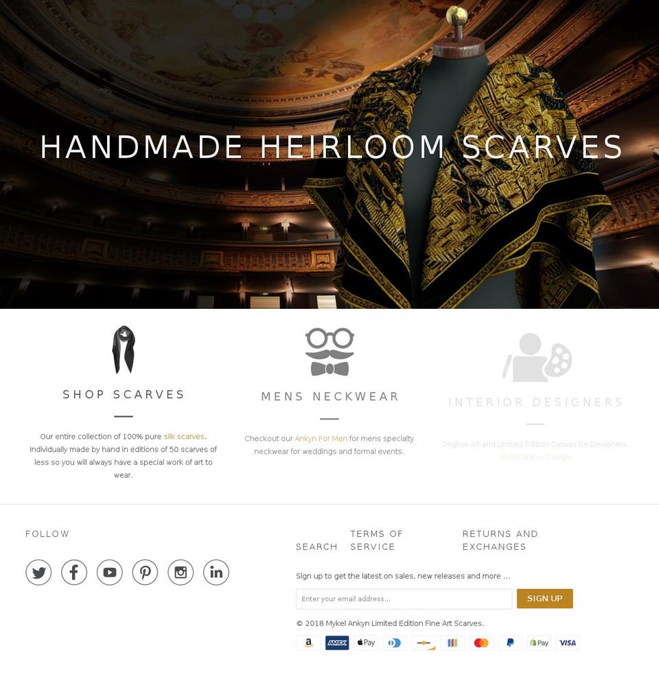 mykelankyn.com shopify website screenshot