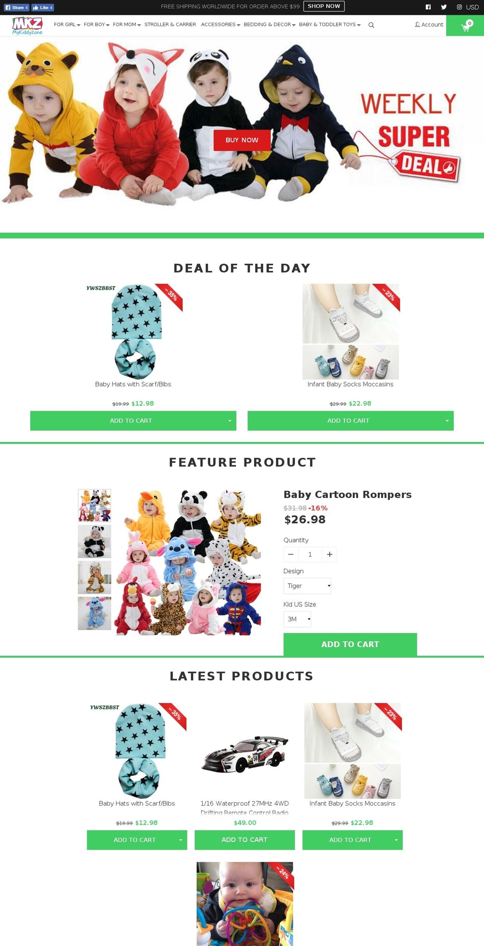 konversion-theme Shopify theme site example mykiddyzone.com