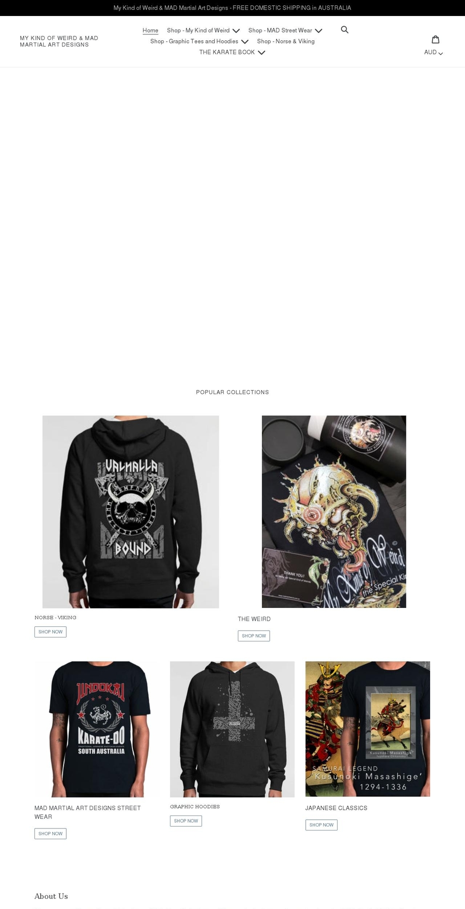 mykindofweird.com.au shopify website screenshot