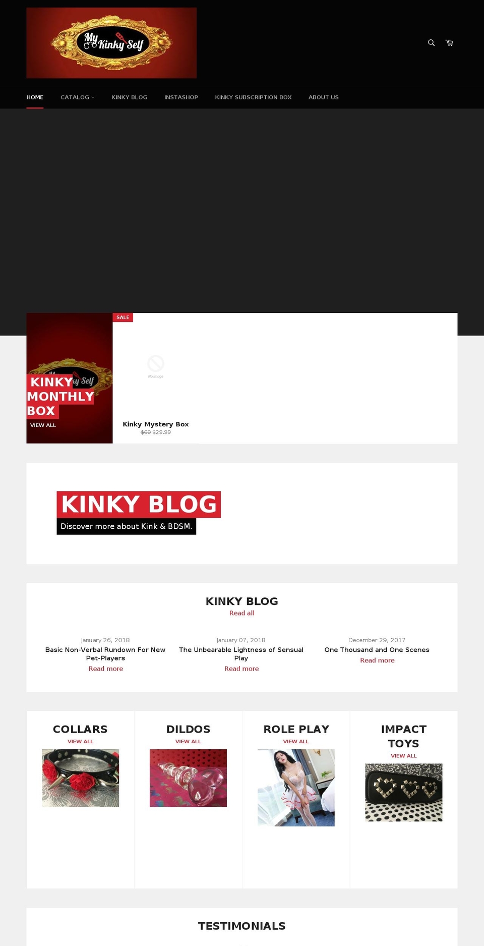 mykinkyself.com — Shopify storefront screenshot