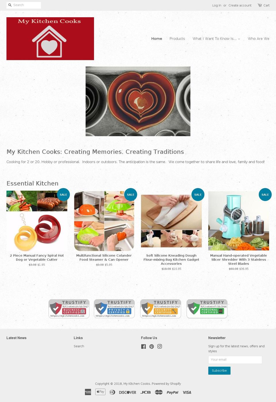 mykitchencooks.com — Shopify storefront screenshot