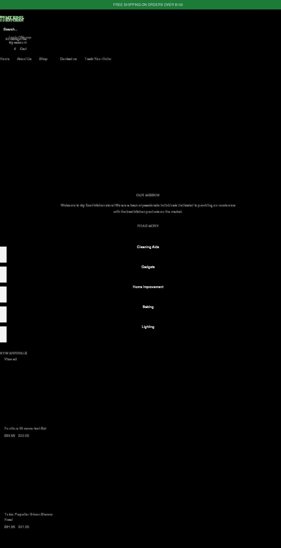mykoolkitch.com shopify website screenshot