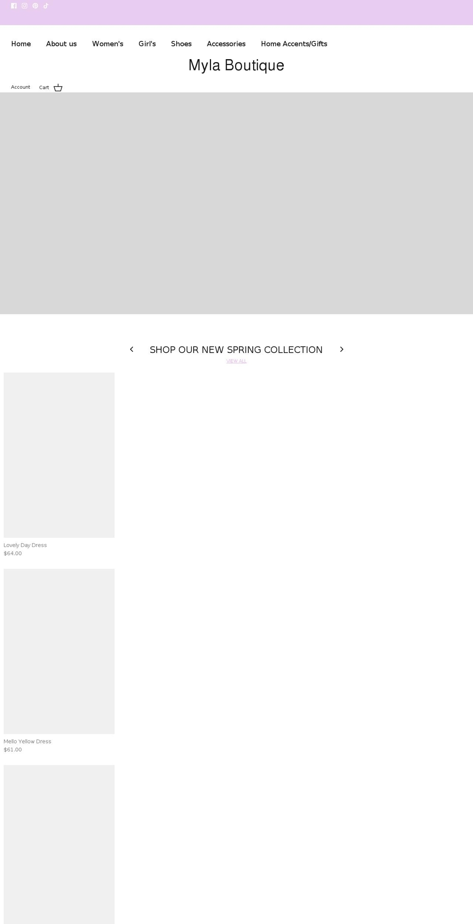 mylaboutique.com shopify website screenshot