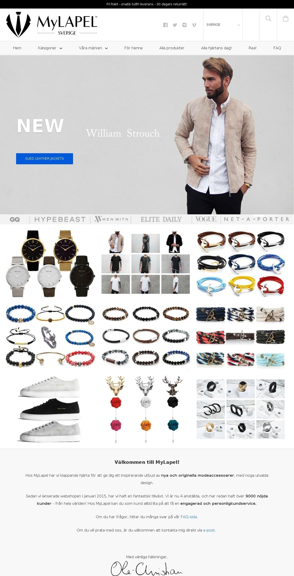 Kagami Shopify theme site example mylapel.se