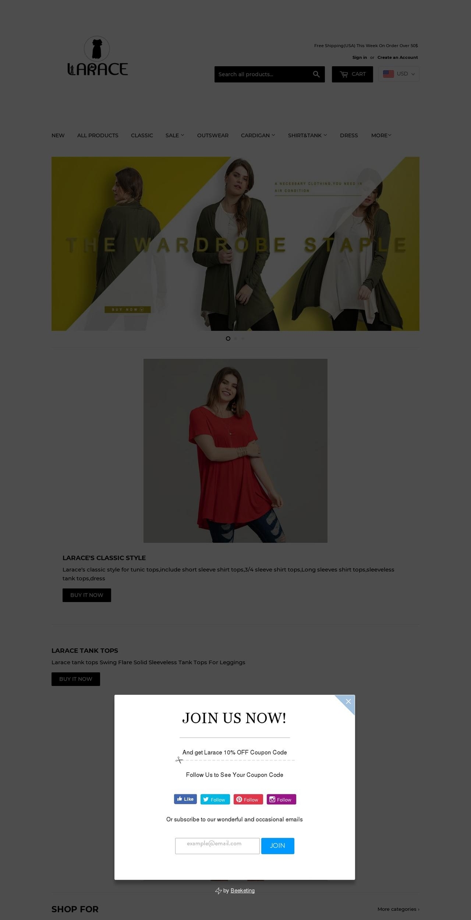 mylarace.com — Shopify storefront screenshot